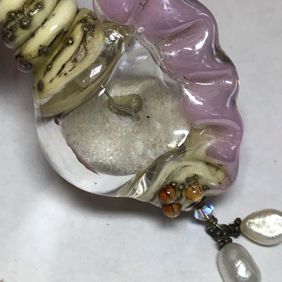 Glass shell sand pendant artisan - Picture 7 of 10